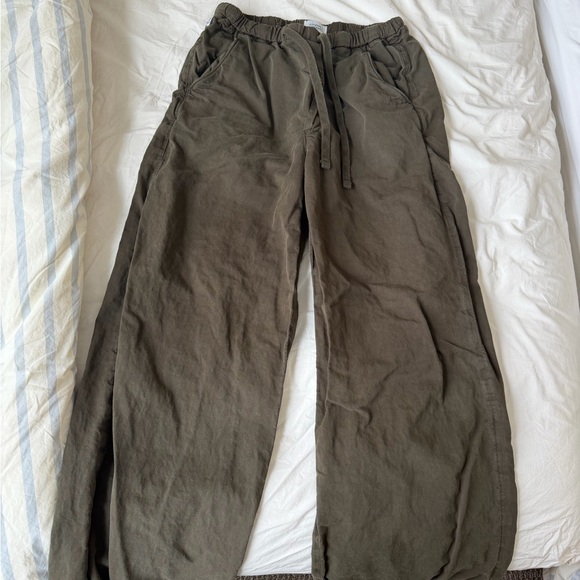 Citizens Of Humanity Pants - Citizens Of Humanity Olive Green pull on drawstring Trousers